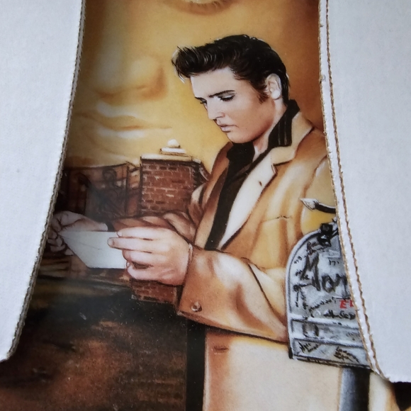 Elvis Presley collector plate  memorabilia Bradford  Exchange she sent my letter - Picture 3 of 5